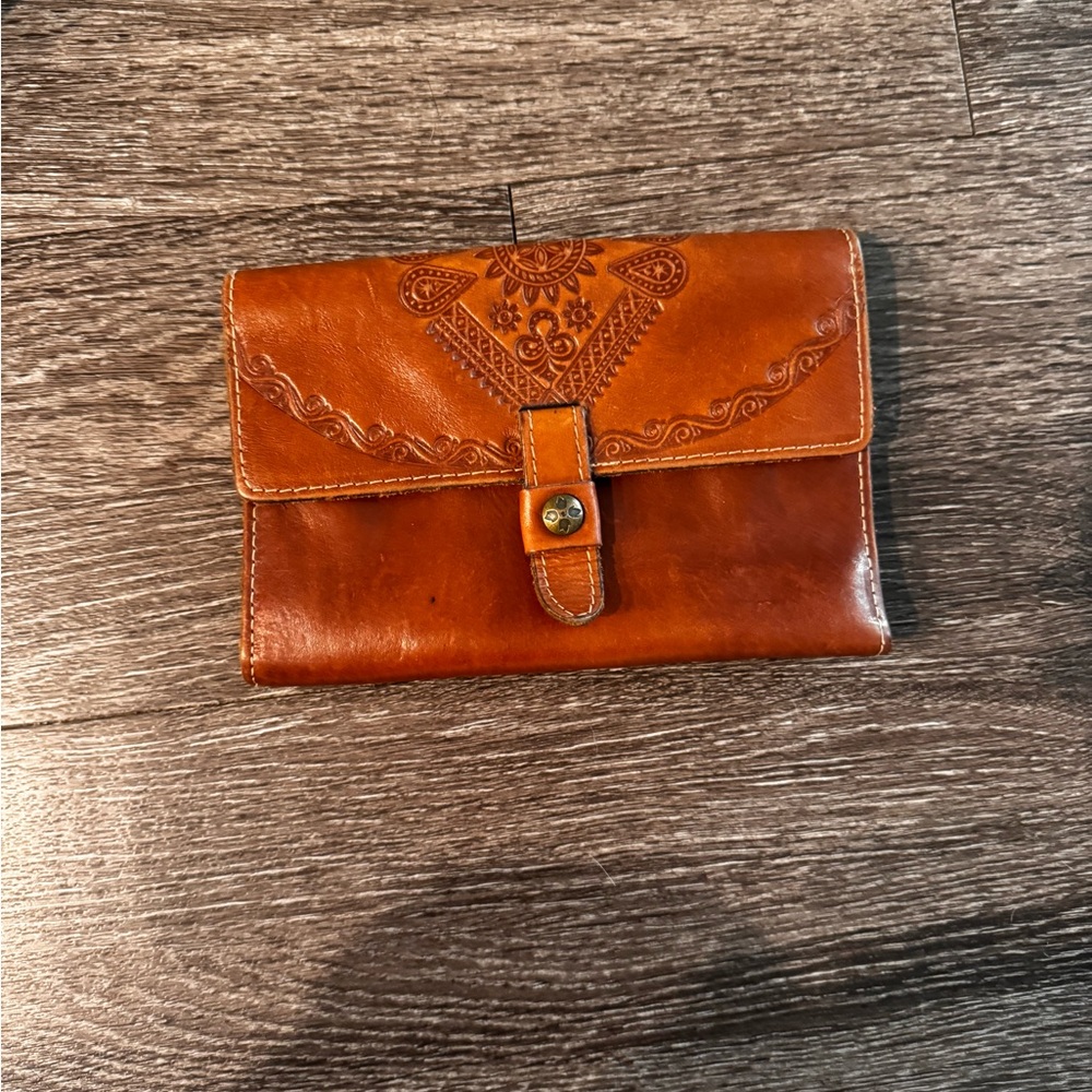 Brown Leather Clutch